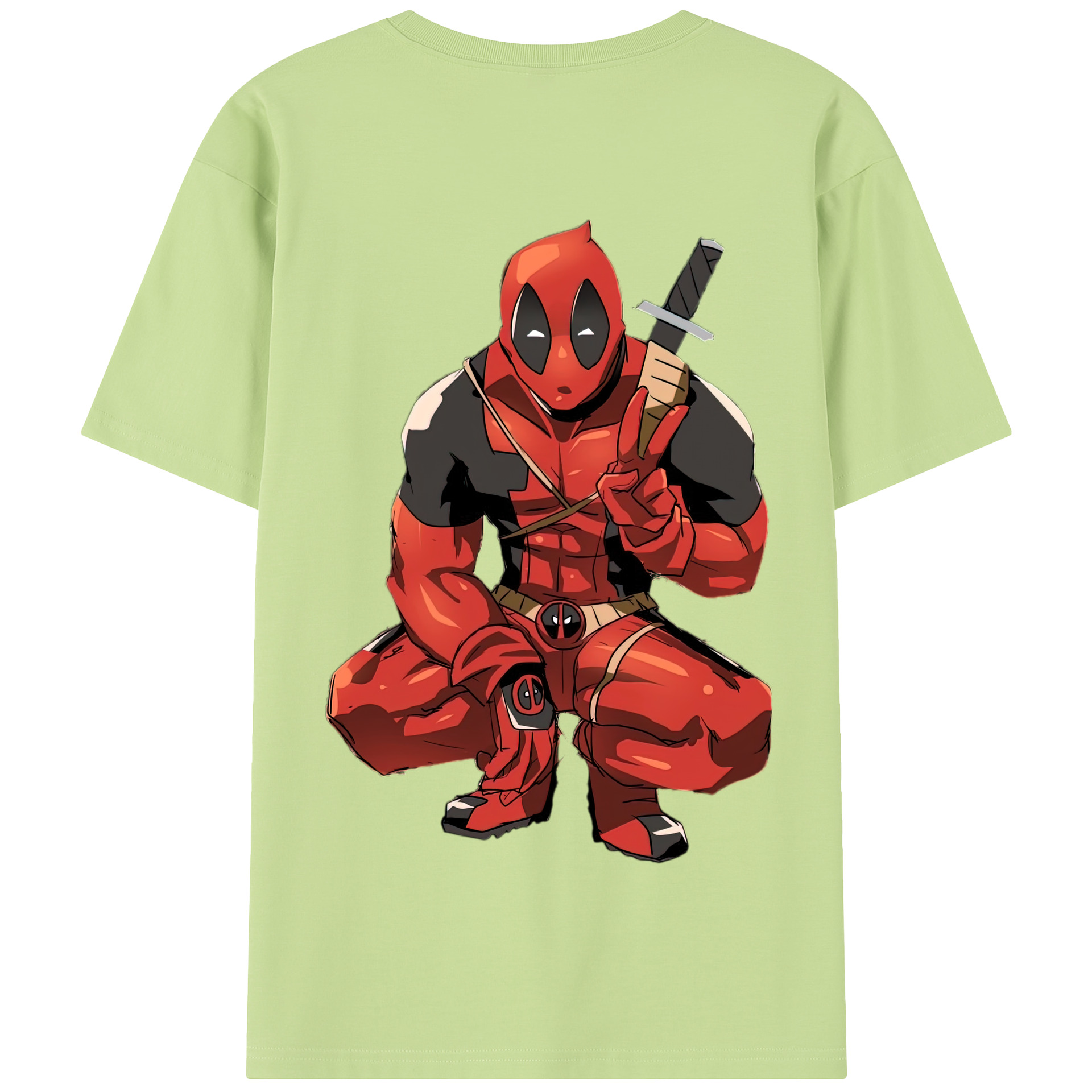 （画像用） Deadpool デッドプール 綿100％半袖Tシャツ（背面プリント）